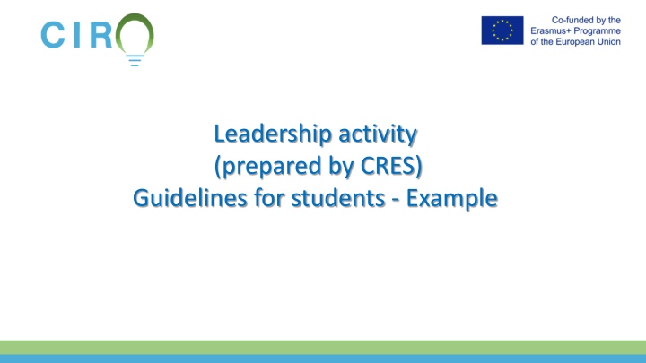 leadership activity prepared by cres guidelines