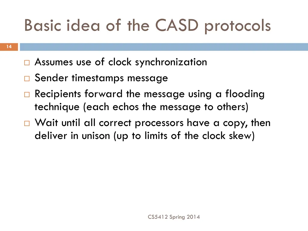 basic idea of the casd protocols