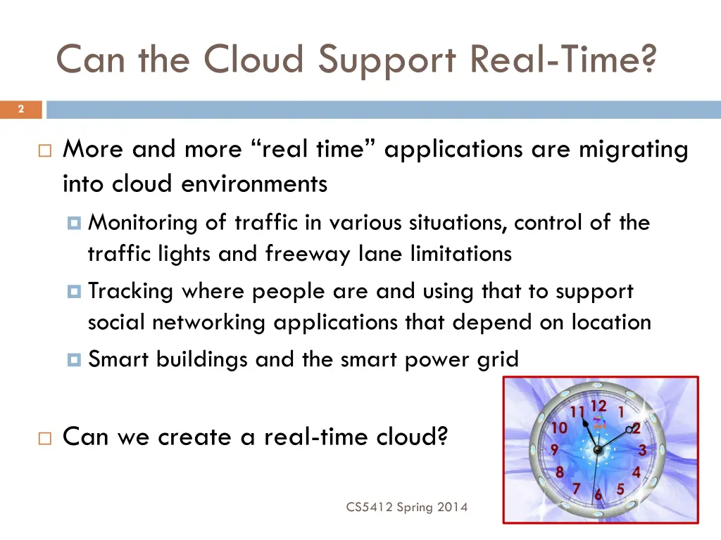 can the cloud support real time