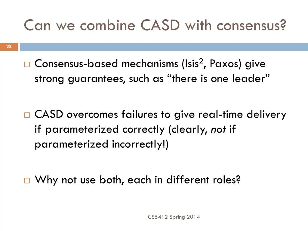 can we combine casd with consensus