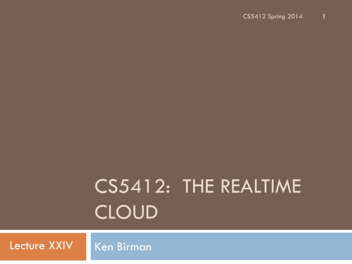 cs5412 spring 2014