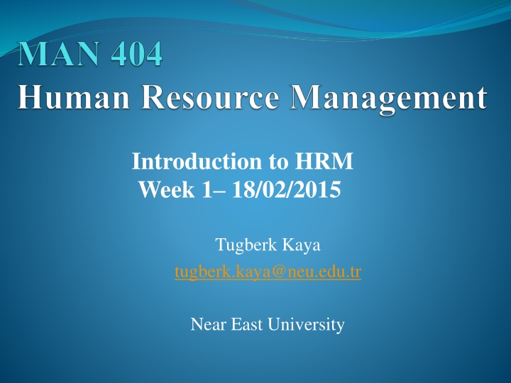introduction to hrm week 1 18 02 2015
