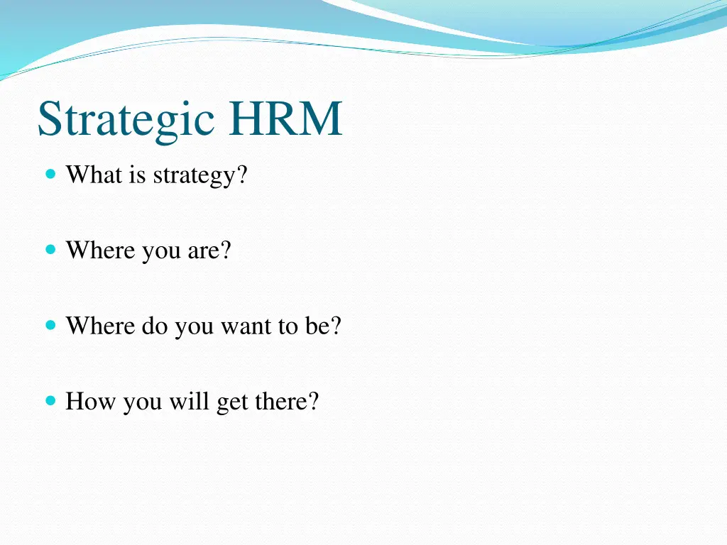 strategic hrm