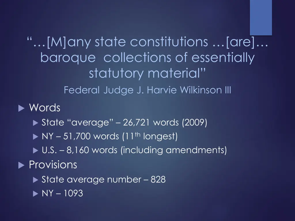 m any state constitutions are baroque collections