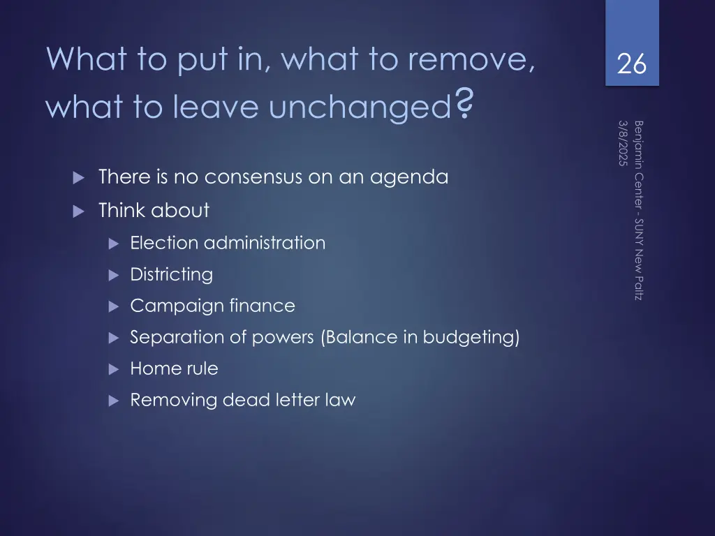 what to put in what to remove what to leave