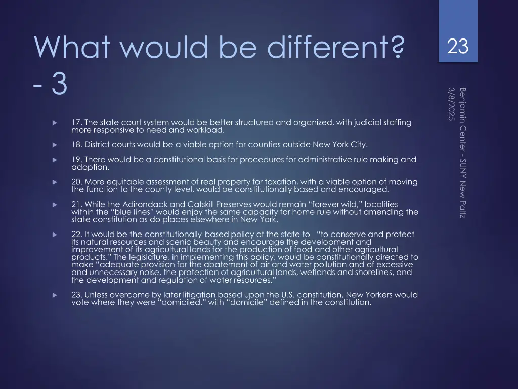 what would be different 3