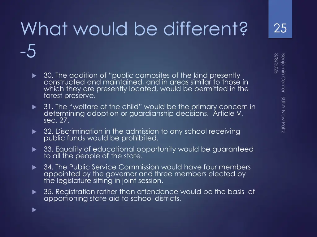 what would be different 5