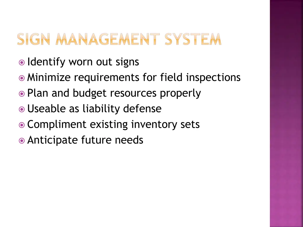 sign management system