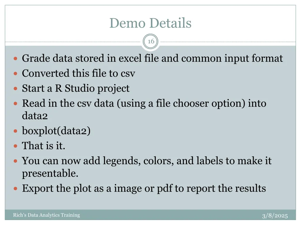 demo details