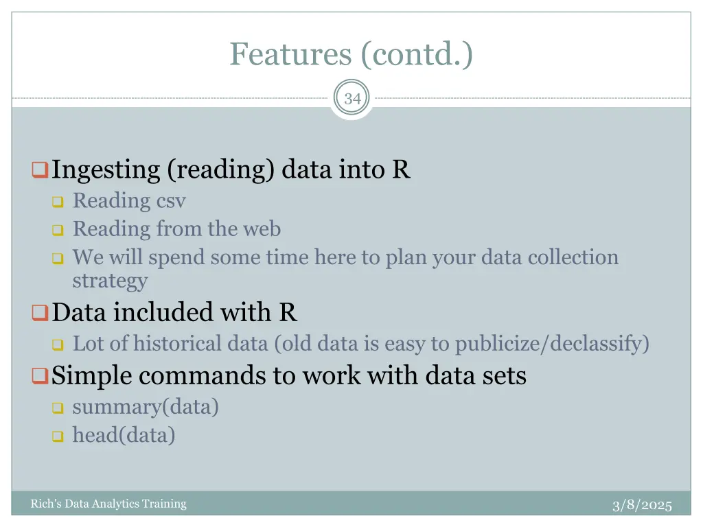 features contd