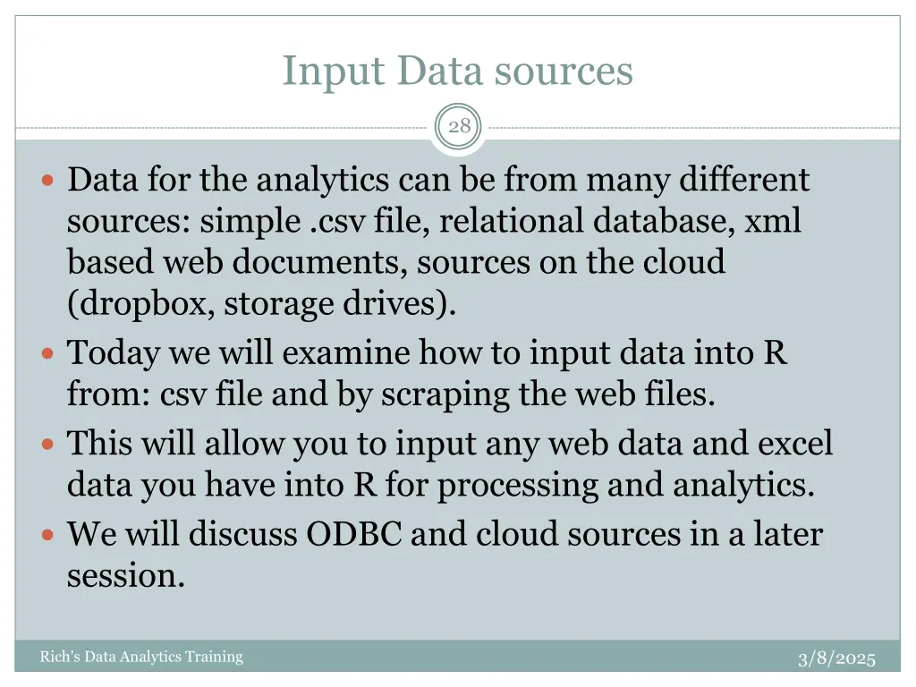 input data sources