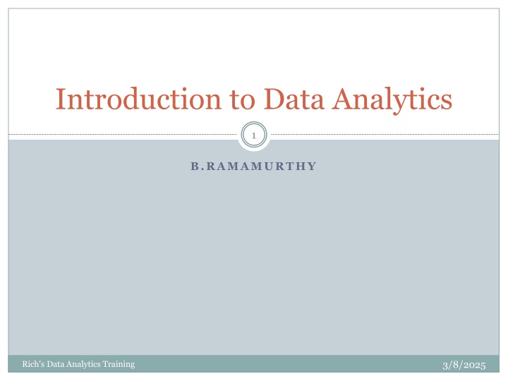 introduction to data analytics