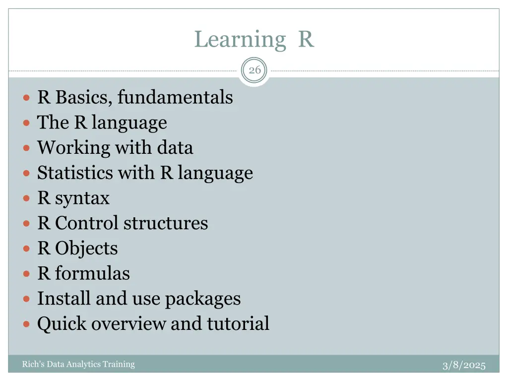 learning r