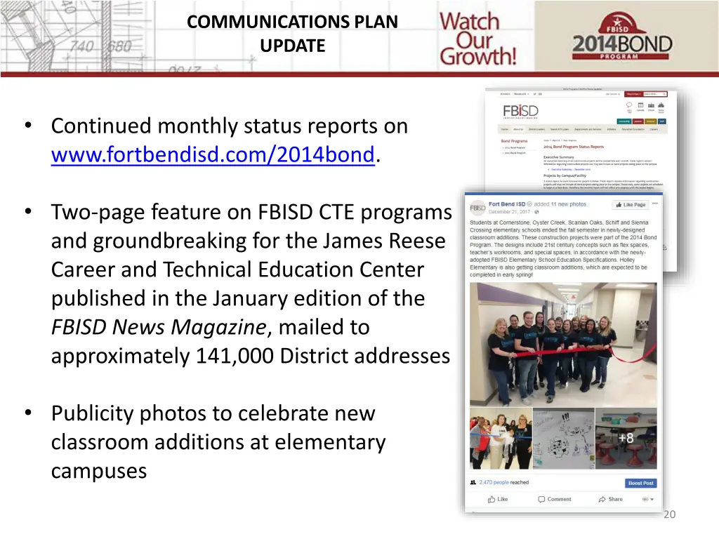 communications plan update
