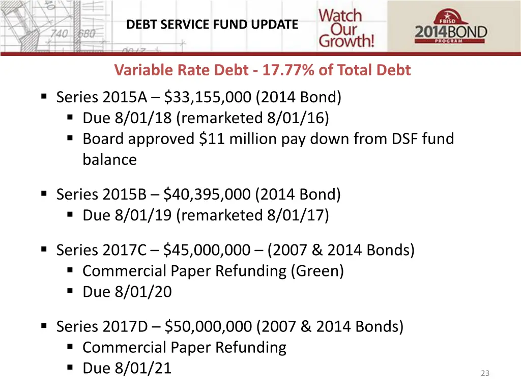 debt service fund update 1
