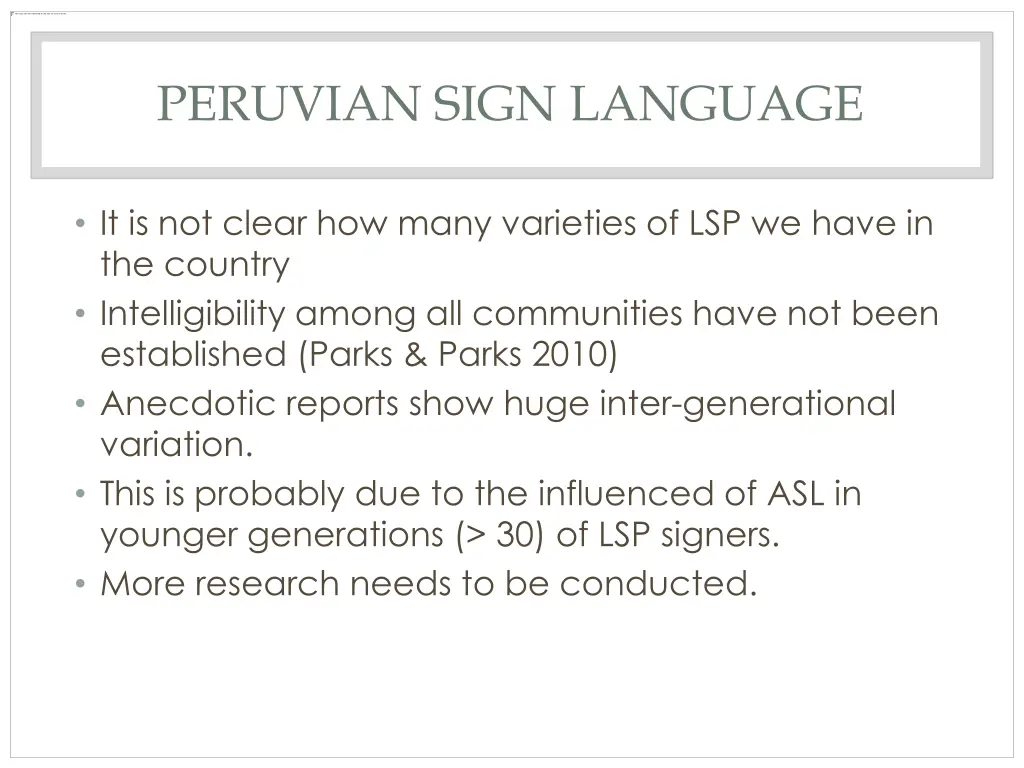 peruvian sign language 1