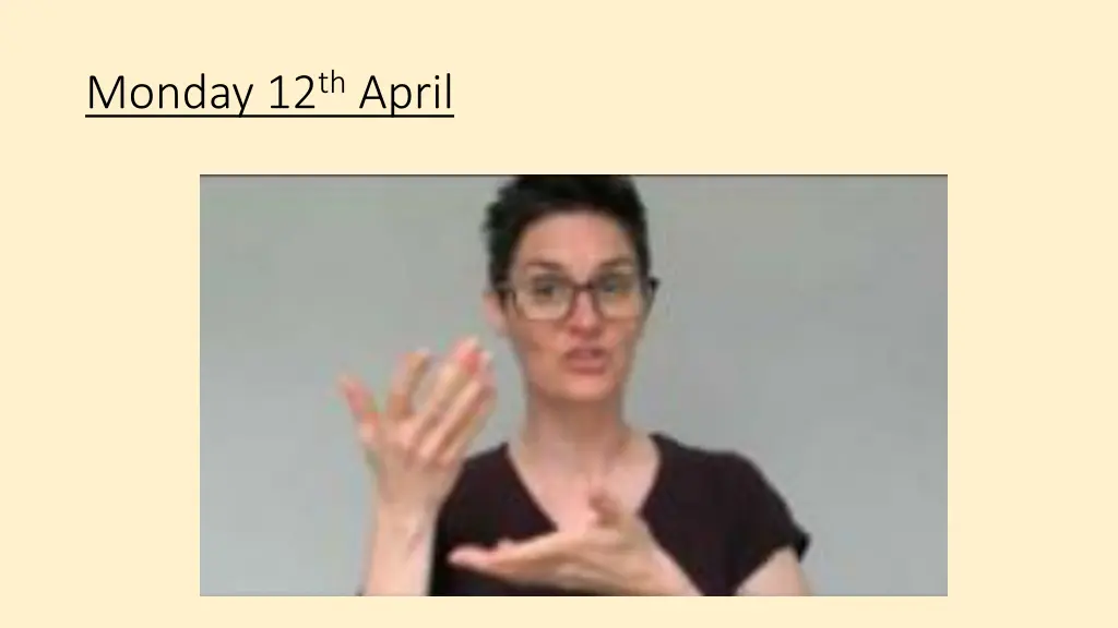 monday 12 th april