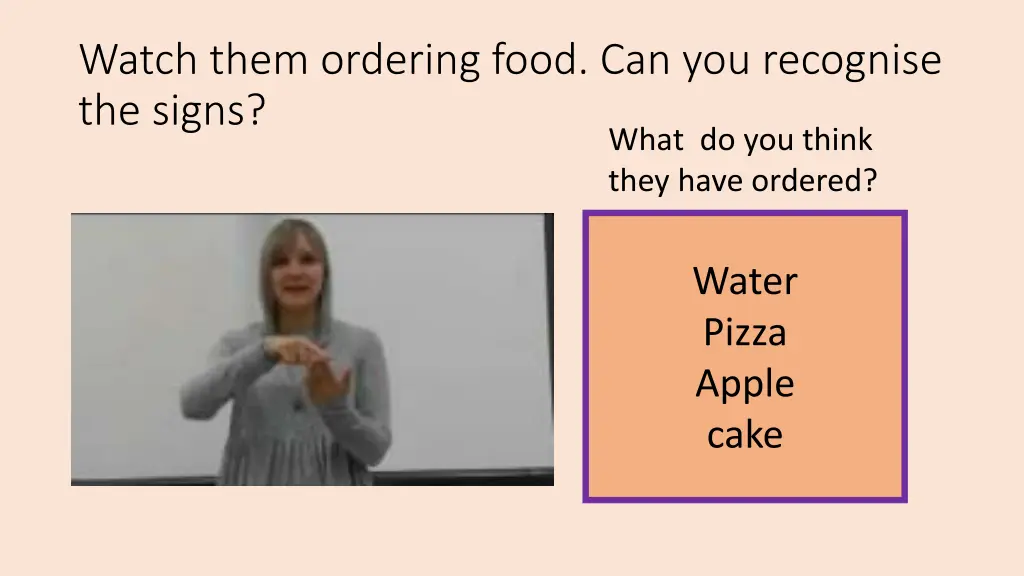 watch them ordering food can you recognise 1