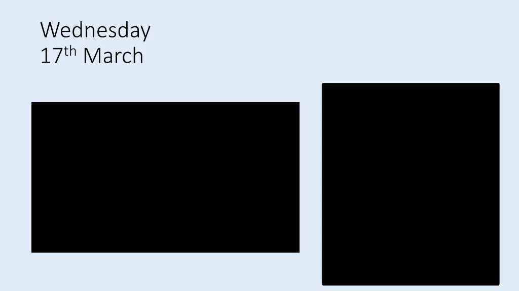 wednesday 17 th march 5