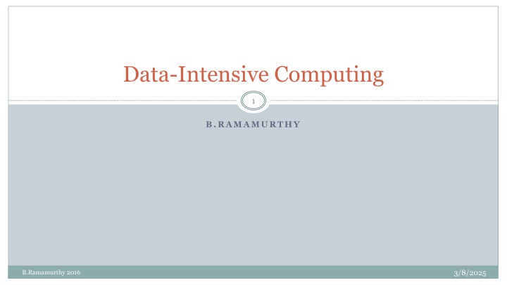 data intensive computing