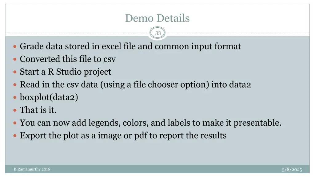 demo details