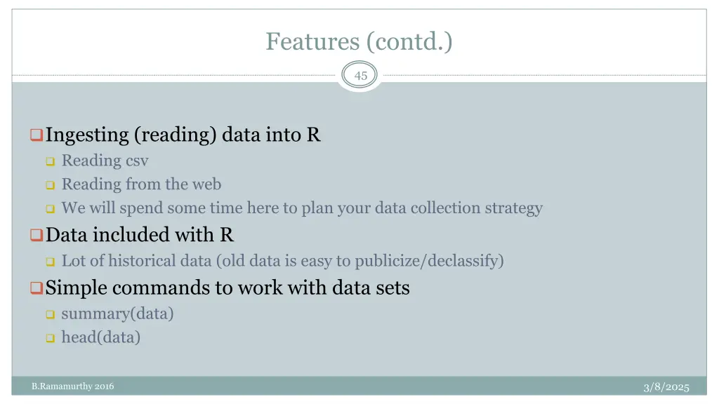 features contd