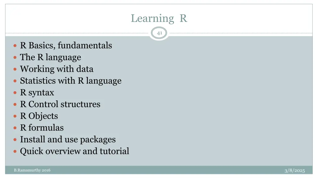 learning r