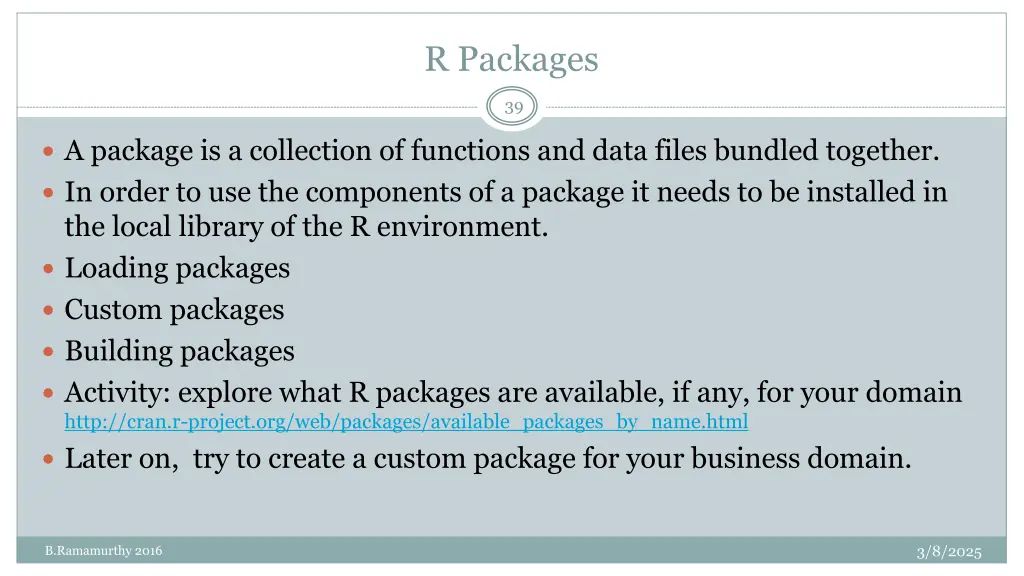r packages 1