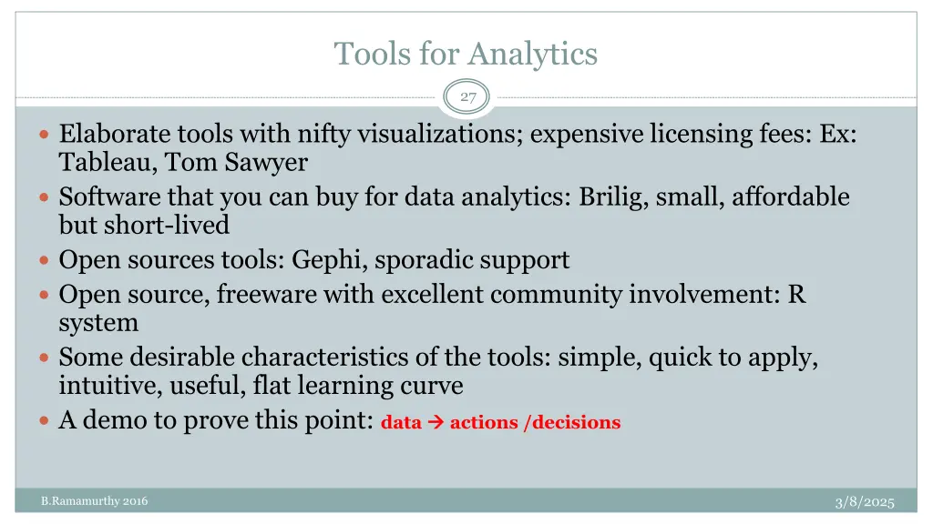 tools for analytics