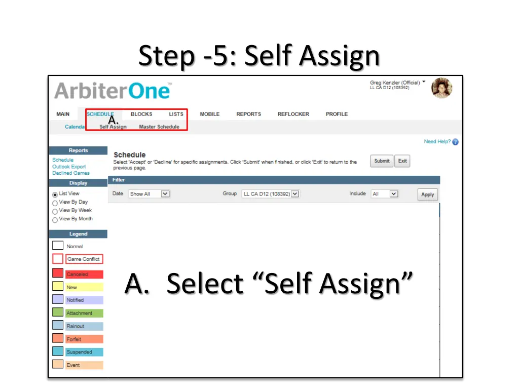 step 5 self assign