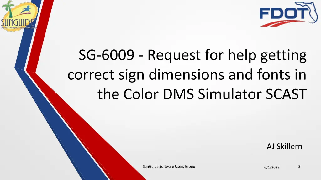 sg 6009 request for help getting correct sign