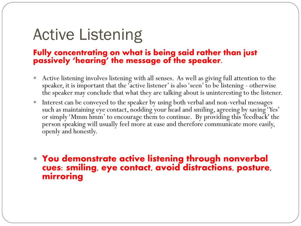active listening