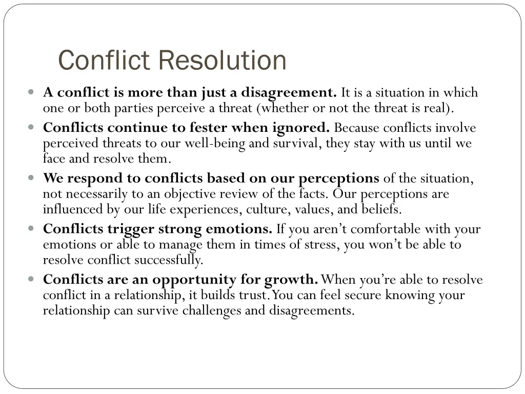 conflict resolution 1