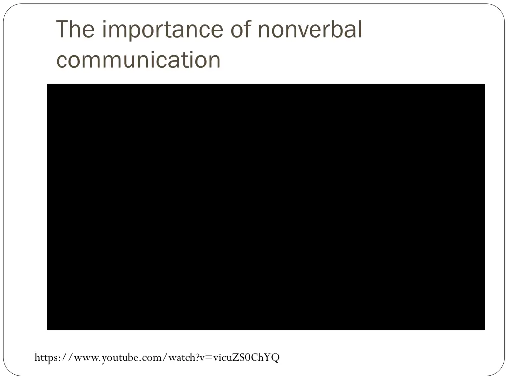 the importance of nonverbal communication