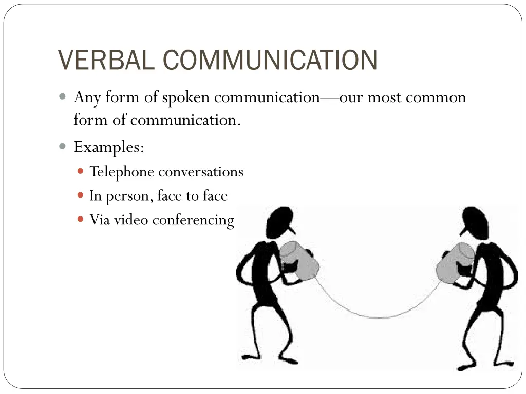 verbal communication