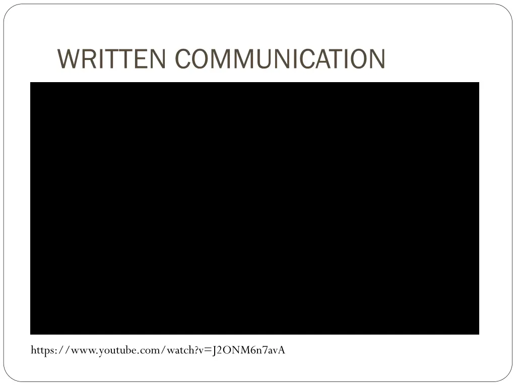 written communication 1