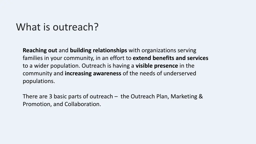 what is outreach