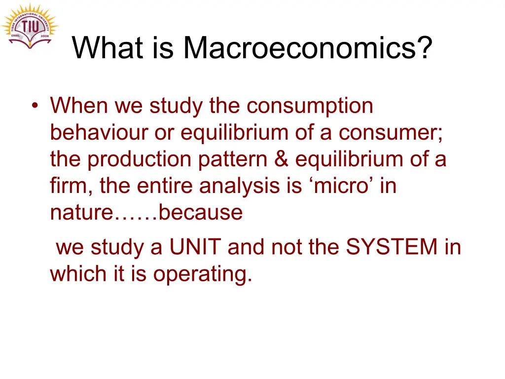 what is macroeconomics 1