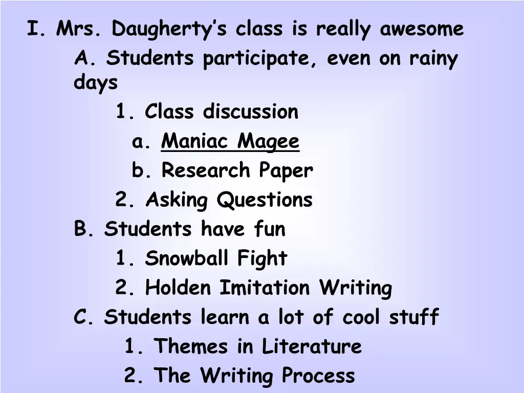i mrs daugherty s class is really awesome
