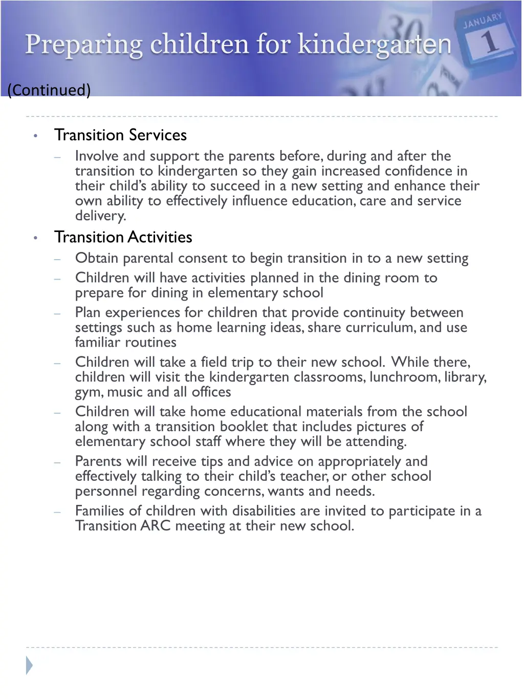preparing children for kindergar ten 1
