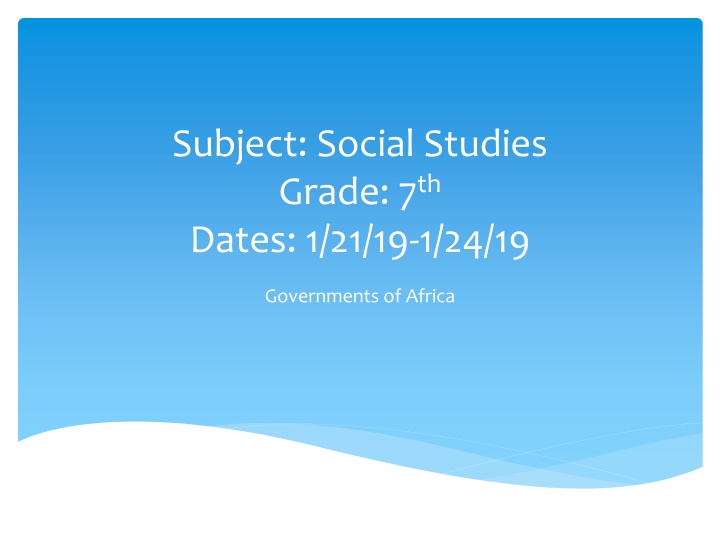subject social studies grade 7 th dates