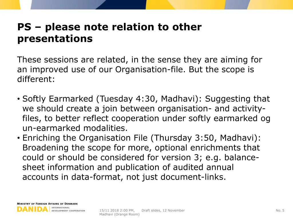 ps please note relation to other presentations