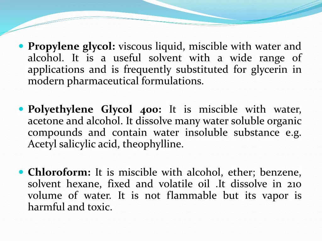 propylene glycol viscous liquid miscible with
