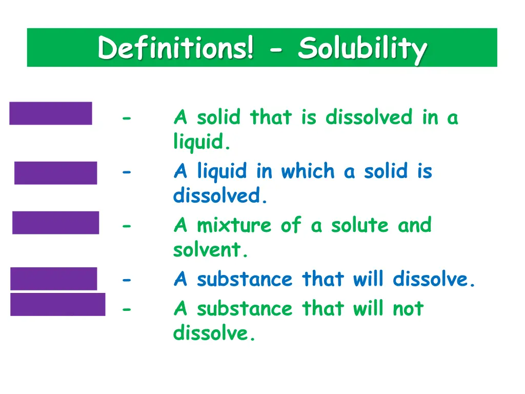 definitions solubility