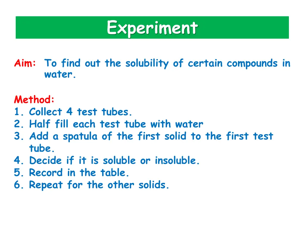 experiment