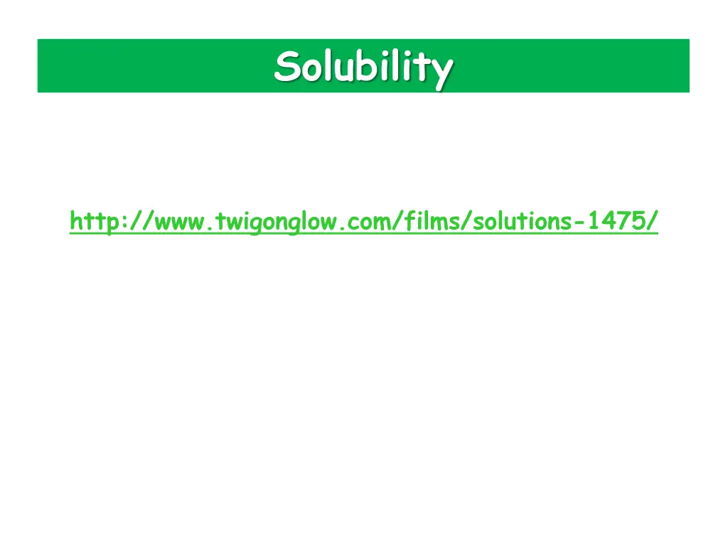 solubility