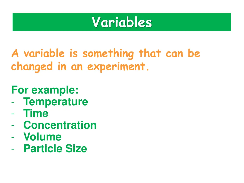 variables