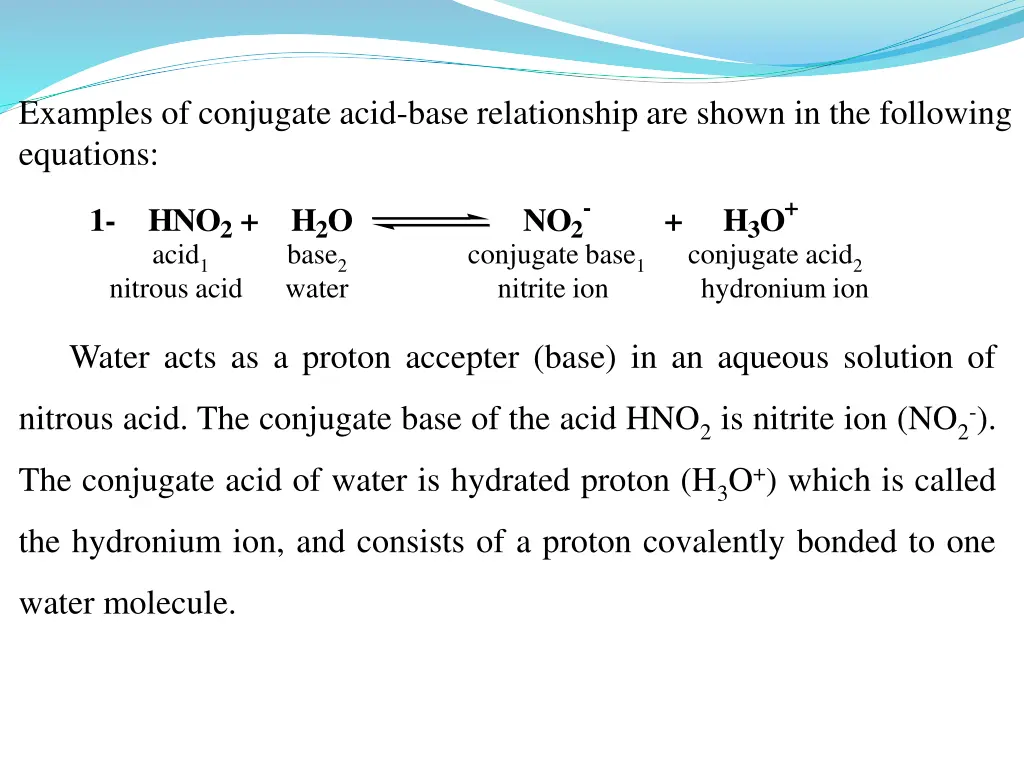 examples of conjugate acid base relationship