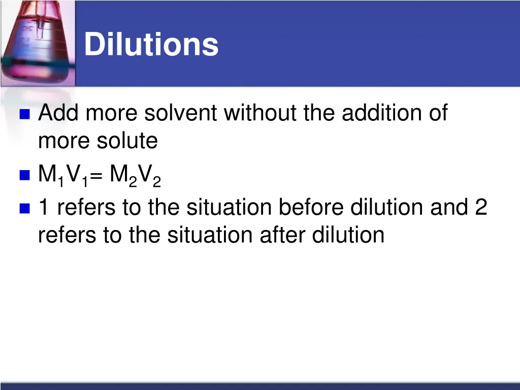 dilutions
