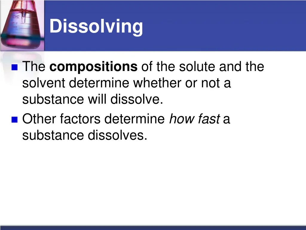 dissolving